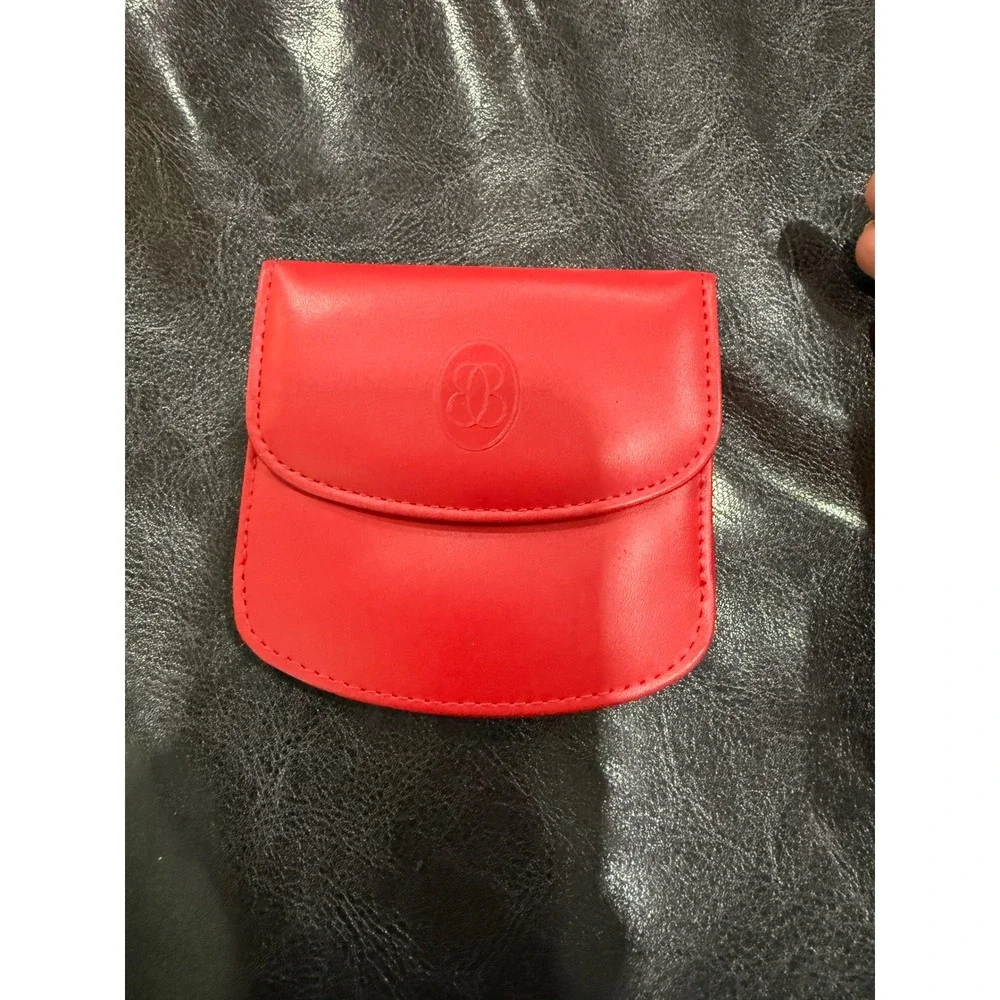 Buxton‎ Red Genuine Leather Coin Purse Vintage Snap Closure Small Wallet Pouch